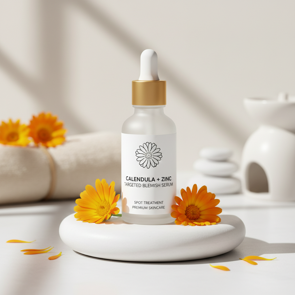 Sérum SOS bouton ciblé calendula et zinc naturel vegan et 100% français medessencecosmétique