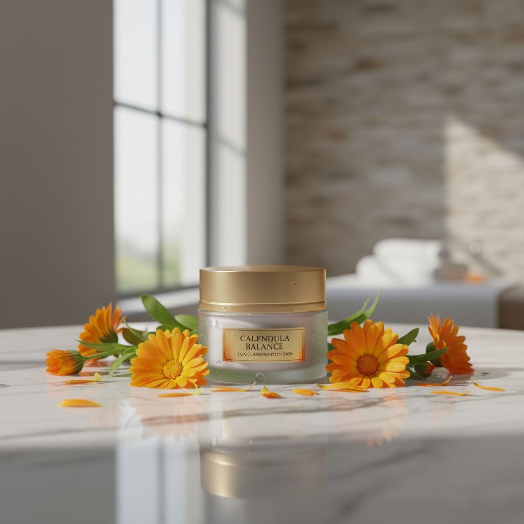 Crème visage peau mixte au calendula medessencecosmétique sans parfum ni huile essentielle 100% français
