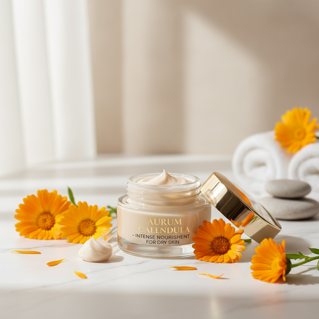 Crème visage peau sèche au calendula sans parfum ni huile essentielle 100% français medessencecosmétique