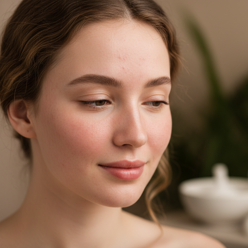 Peau sensible et réactive femme rougeur rosacé