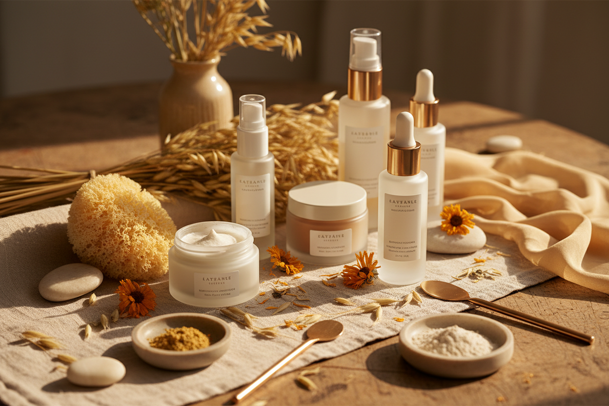 marque de cosmetique soin naturel du visage formule minimaliste vegan et sans parfum ni huile essentielle française au calendula peau sensible réactive rougeur femme 
